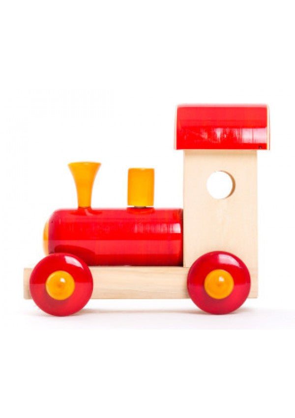 Kid's Rolling Wooden Train Engine Toy - Blanket Babies