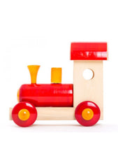 Kid's Rolling Wooden Train Engine Toy - Blanket Babies