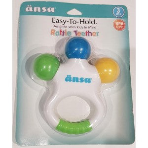 Ansa Blue Rattle Teether - Blanket Babies