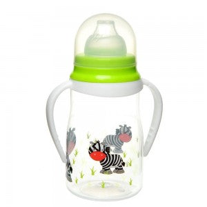 Soft Spout Green Zebra Non-Spill Sippy Cup With Handle - Blanket Babies