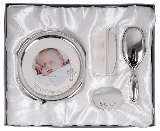 Christening Silver Plated Gift Set - Blanket Babies