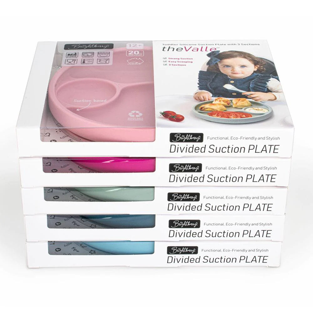 Sage Divided Suction Plate by Bright Berry - Blanket Babies