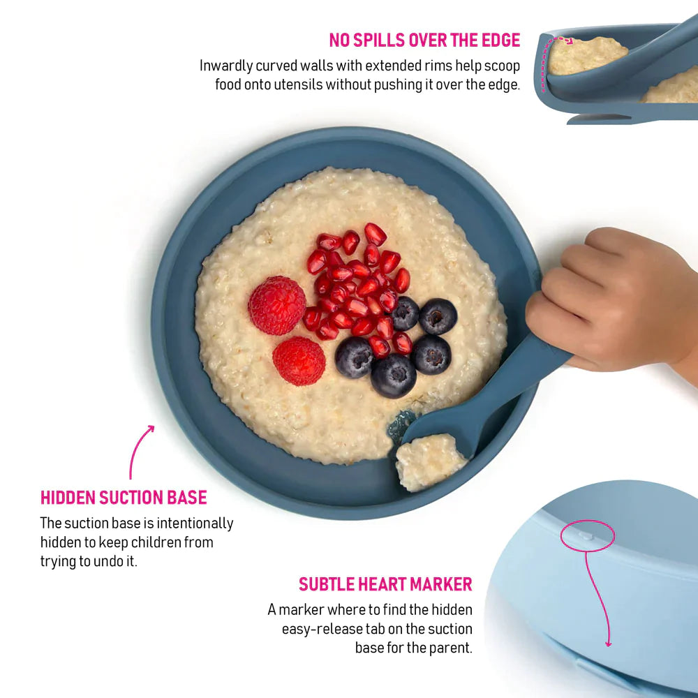 Sage Easy-Scooping Suction Plate by Bright Berry - Blanket Babies