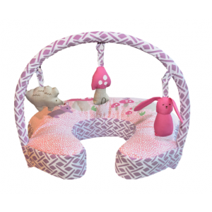 COMFORT & HARMONY: Deluxe Mombo Pillow - Fairytale Dream (with removable Toy Bar) - Blanket Babies