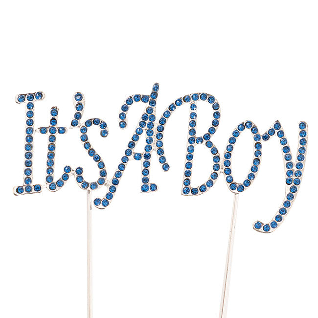 It's a Boy Rhinestone Blue Cake Topper - Blanket Babies