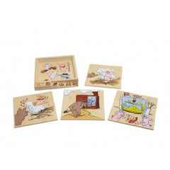 Discoveroo 4 Layered Story Puzzle - 3 Little Pigs - Blanket Babies