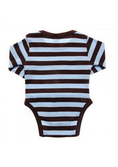 Full Sleeve Onesie - Light Blue Stripes - Blanket Babies