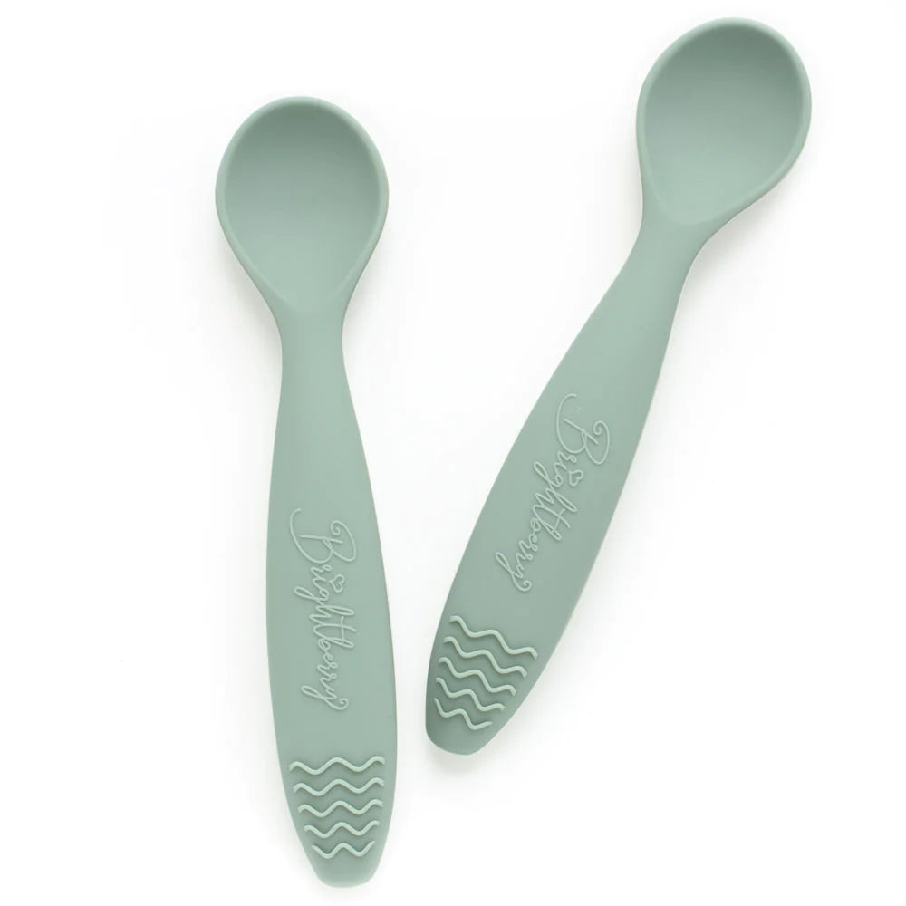 Sage 2-in-1 Silicone Spoons and Teether by Bright Berry - Blanket Babies