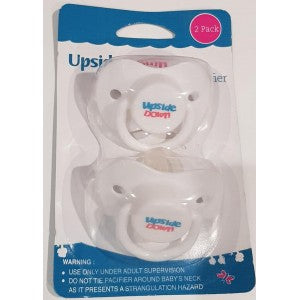 Upside Down White Pacifier - 2 Pack - Blanket Babies